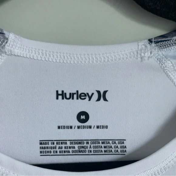 Hurley Long Sleeve Floral Surf Shirt Tee Rashguard - Picture 2 of 4